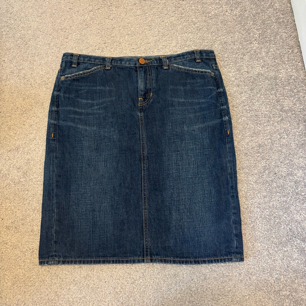 GAP Dark Blue Denim Pencil Skirt
